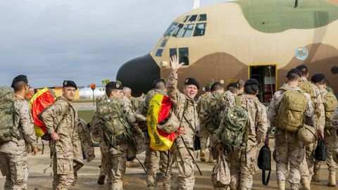 Imagen del 2015 de los militares españoles del séptimo relevo de tropas españolas en la Misión del Entrenamiento de la Unión Europea (EUTM) para Mali
