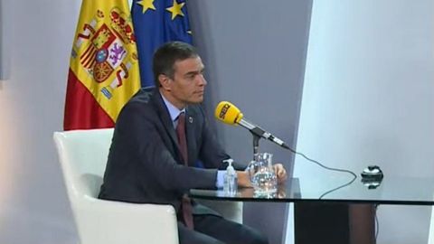 Pedro Snchez, durante la entrevista radiofnica