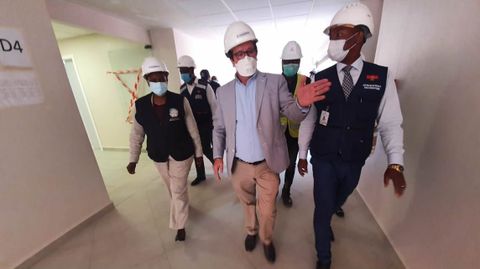 José, estos días, en una visita al hospital por parte de las autoridades