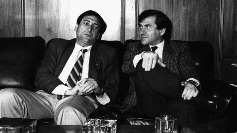 Junto al conselleiro Xosé Cuíña cuando era alcalde de Pontevedra