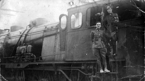 Julián Fuster en el tren hospital durante la Guerra Civil española