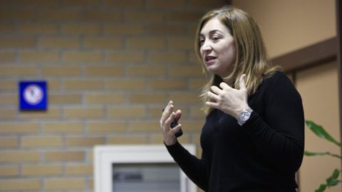 Carmen Lence, en las intalaciones de Leche Río