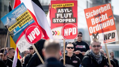 Manifestación ultraderechista en Berlín