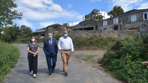 Pilar García, José Tomé e Xosé María Arias, este venres en Castroverde
