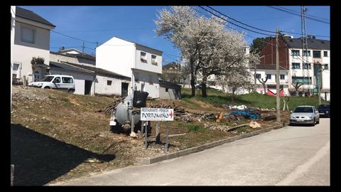 Terreno donde se van a construir los pisos para mayores de Portomarín