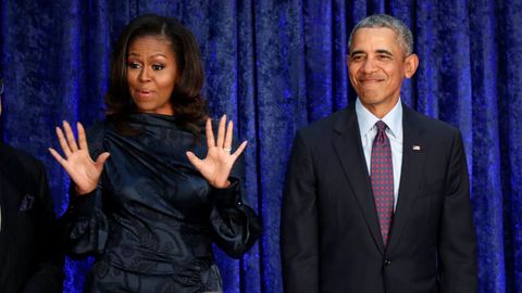 Michael y Barack Obama, en en un acto en el 2018