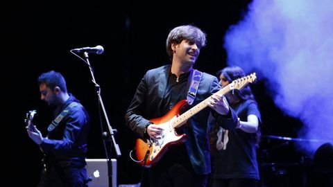 El guitarrista Daniel Minimalia, durante un concierto en Ourense