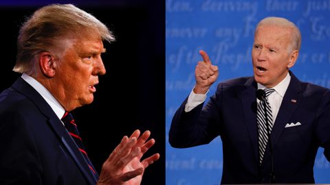 Trump y Biden, en el primer debate de la carrera presidencial estadounidense del 2020
