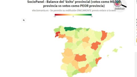 Resultados de la encuesta relizada por SocioPanel, de electomania.es
