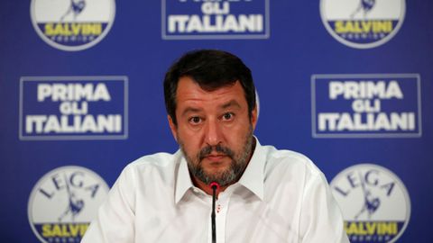 El exministro de Interior y lder de la Liga, Matteo Salvini