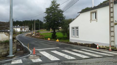 Entrada a Parga desde A Moscosa, ahora en obras
