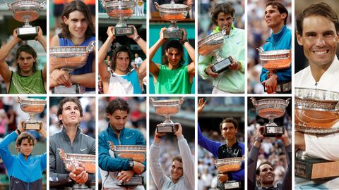 Los trece Roland Garros de Rafa Nadal