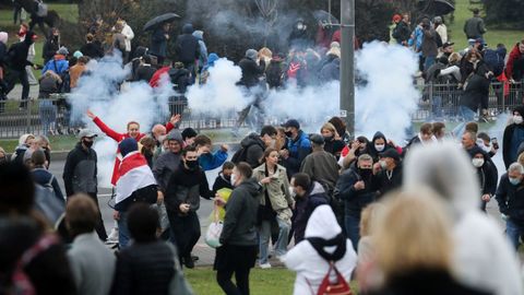 Una granada estalla en un mitin contra Lukashenko