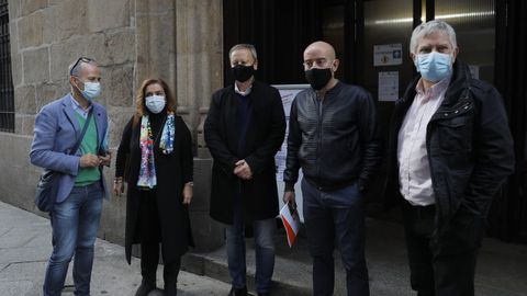 Representantes de PP, PSOE, Ciudadanos y díscolos de Democracia Ourensana asistieron a la reunión