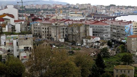 Vista aérea del Barrio do Cura