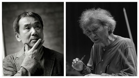El escritor Haruki Murakami y el director de orquesta Seiji Ozawa