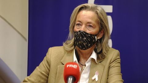 Rosa Gallego, en su primera comparecencia ante los medios tras ser nombrada portavoz del PP coruñés