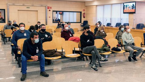 Todos los acusados juzgados en la Audiencia Nacional por la operación Jaro de la Guardia Civil.