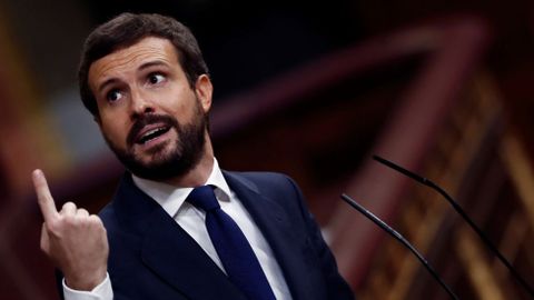 Casado, durante la mocin de censura