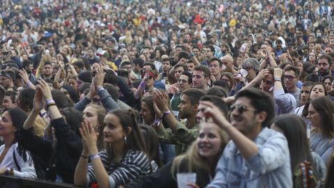 Espectadores en la última edición del festival O Son do Camiño, en el Monte do Gozo
