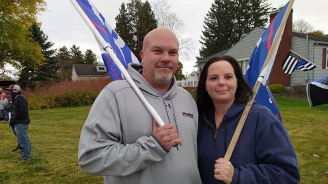 Keith y Tina Brodoloc, votantes republicanos del condado de Luzerne