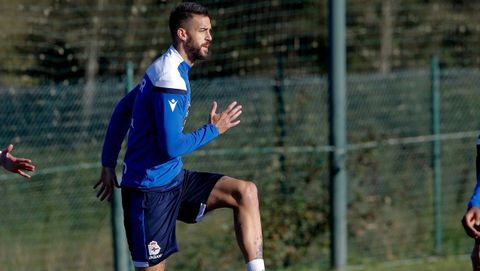 Borja Granero, en un entrenamiento