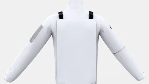 El modelo de chubasquero incorpora en la parte trasera una bolsa para que las personas que lo lleven puesto puedan recoger basura mientras realizan alguna actividad física como, por ejemplo, caminar o correr