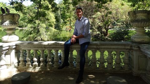 Ismael Santos, en el mes de septiembre, en el parque del Retiro, en Madrid