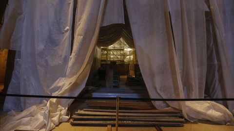 Rematar los trabajos en el interior de la basílica es una de las principales prioridades, junto con el entorno de la Puerta Santa