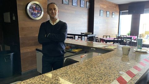 Joaquín Lado, en el restaurante San Mauro de O Barco