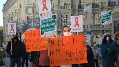Imagen de una concentración contra la Ley Celaa