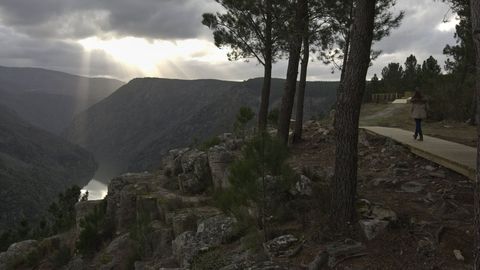 Una vista del cañón del Sil desde el mirador de Santiorxo, en el municipio de Sober