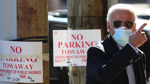 Joe Biden, este mircoles, en Wilmington (Delaware)