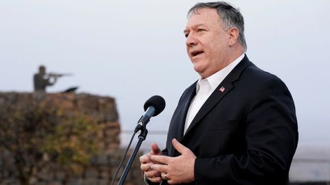 El secretario de Estado norteamericano, Mike Pompeo, visitó este jueves los Altos del Golán