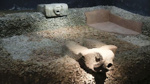 En el Centro Arqueolóxico de San Roque hay un estanque ritual romano