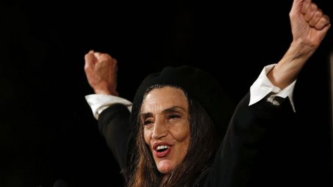 Ángela Molina recogerá el próximo 6 de marzo el Goya de honor 2021. En la imagen, tras recibir el Premio Nacional de Cinematografía, en San Sebastián, en el 2016
