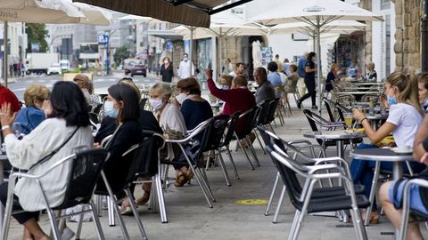 Imagen de archivo de una terraza en la Marina