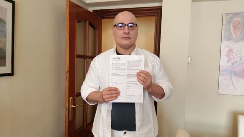 David Villafañe, con su escrito de alegación