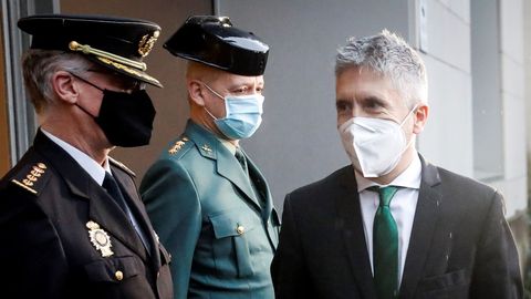 El ministro del Interior, Fernando Grande-Marlaska, este viernes, en San Sebastián
