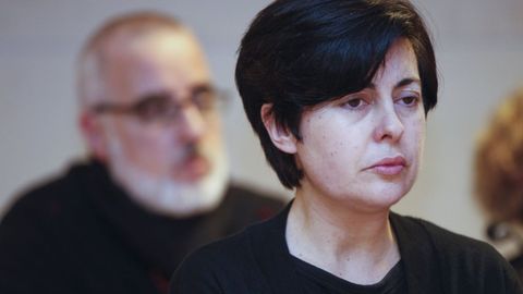 Rosario Porto, en una imagen del 2015, durante el juicio, con Alfonso Basterra detrs