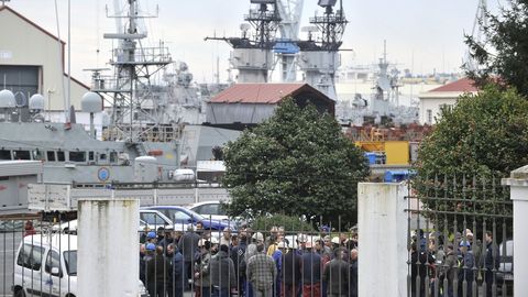 Imagen de archivo de una protesta de auxiliiares de Navantia