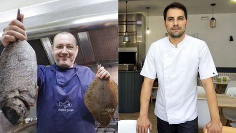 Guillermo Pérez, chef de Mamá Peixe, y Miguel Liboreiro, de O Tobo do Lobo