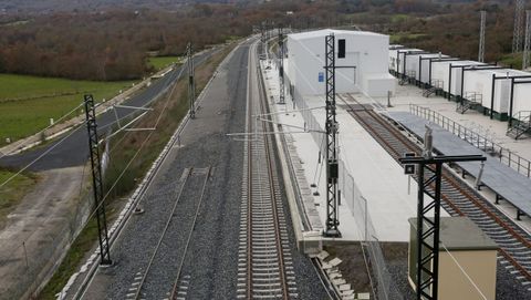 Cambiador de ancho en Taboadela, a 17 kilómetros de Ourense