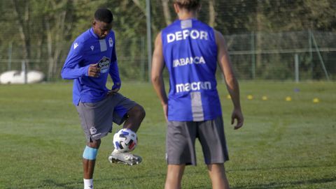Uche Agbo, en una imagen de archivo, en la ciudad deportiva de Abegondo