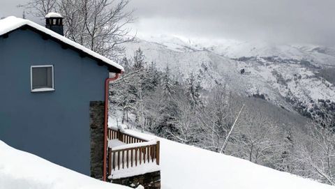 Paisaje nevado en Cervantes en los primeros días del 2021