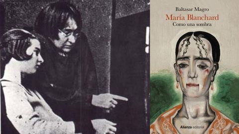 Blanchard, dando clase a una alumna; portada del libro de Baltasar Magro