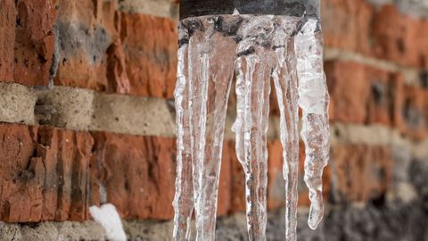 Hielo en el municipio madrileño de Las Rozas