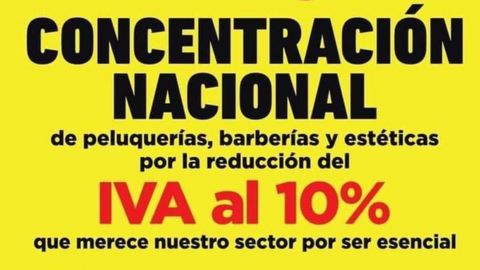 Cartel informativo de la concentración