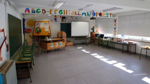 Imagen de archivo de un aula vacía
