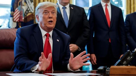 Trump en el Despacho Oval, en una imagen de octubre del 2020